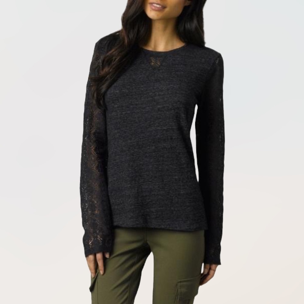 Prana Sz M Women’s Scoop Neck Darla Long Sleeve Top